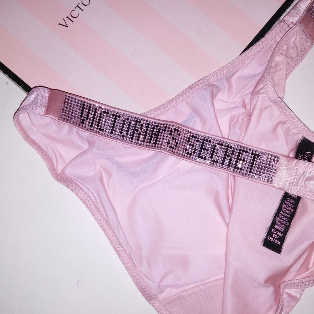Victoria Secret Panty Brazilian Shine Strap Black - Picture 5 of 5